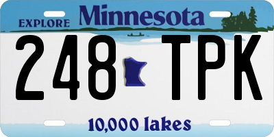 MN license plate 248TPK
