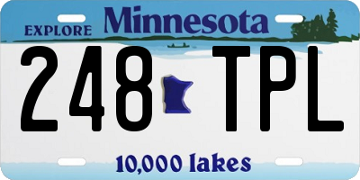 MN license plate 248TPL