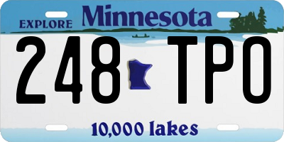 MN license plate 248TPO