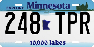 MN license plate 248TPR