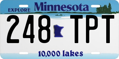 MN license plate 248TPT