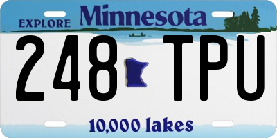 MN license plate 248TPU