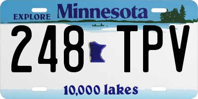 MN license plate 248TPV