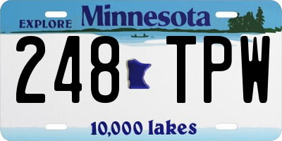 MN license plate 248TPW