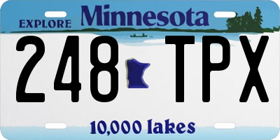MN license plate 248TPX