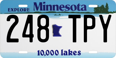 MN license plate 248TPY