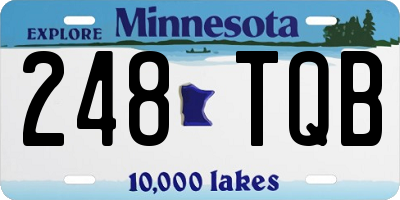 MN license plate 248TQB