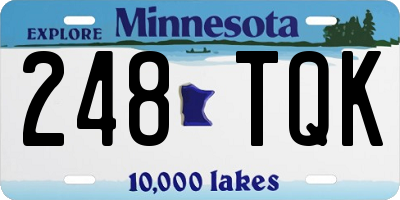 MN license plate 248TQK