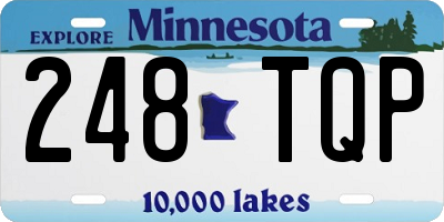 MN license plate 248TQP