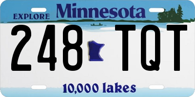 MN license plate 248TQT