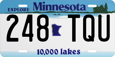 MN license plate 248TQU