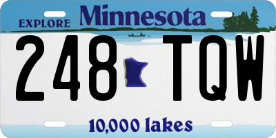 MN license plate 248TQW