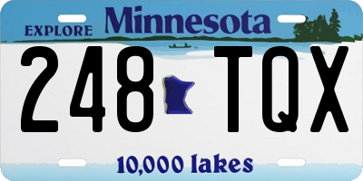MN license plate 248TQX