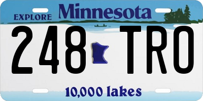MN license plate 248TRO