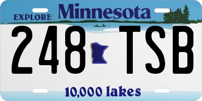 MN license plate 248TSB