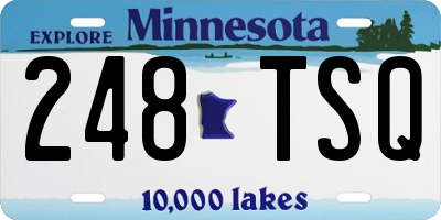 MN license plate 248TSQ