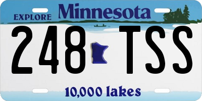 MN license plate 248TSS