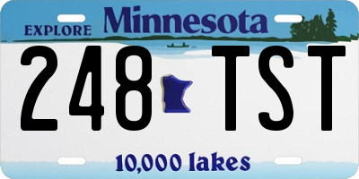 MN license plate 248TST