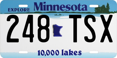 MN license plate 248TSX