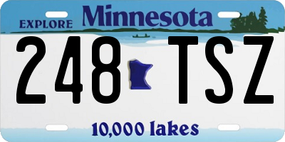 MN license plate 248TSZ