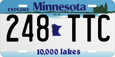 MN license plate 248TTC