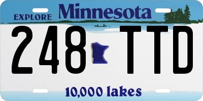 MN license plate 248TTD