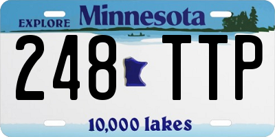 MN license plate 248TTP