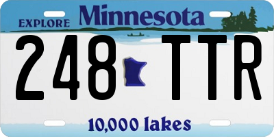 MN license plate 248TTR