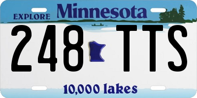MN license plate 248TTS