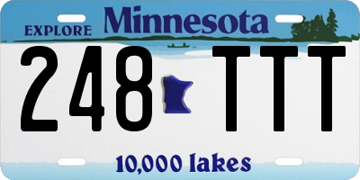 MN license plate 248TTT
