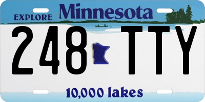 MN license plate 248TTY