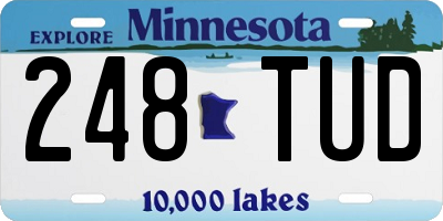 MN license plate 248TUD