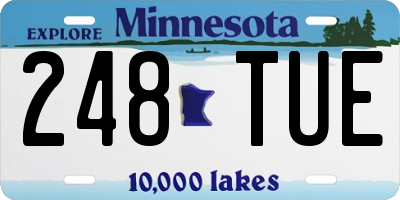 MN license plate 248TUE