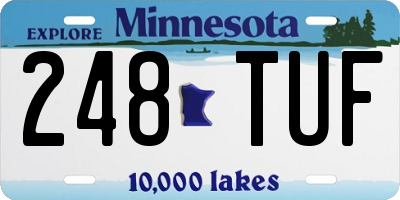 MN license plate 248TUF
