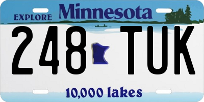 MN license plate 248TUK