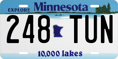 MN license plate 248TUN