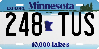 MN license plate 248TUS
