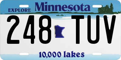 MN license plate 248TUV