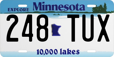 MN license plate 248TUX