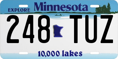 MN license plate 248TUZ