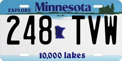 MN license plate 248TVW