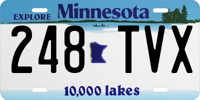 MN license plate 248TVX