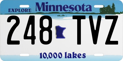 MN license plate 248TVZ