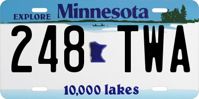 MN license plate 248TWA