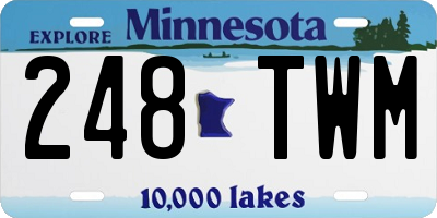 MN license plate 248TWM