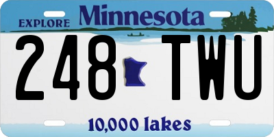 MN license plate 248TWU