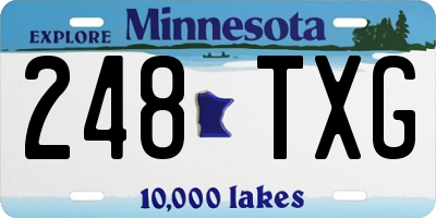 MN license plate 248TXG