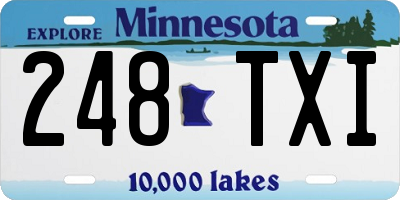MN license plate 248TXI
