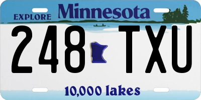 MN license plate 248TXU