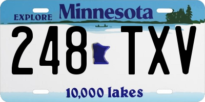 MN license plate 248TXV